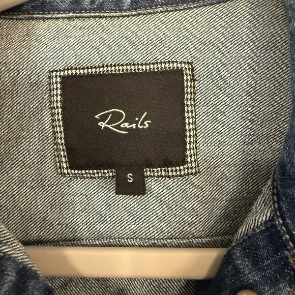 Rails Personalized Denim Jacket Small Blue Western Patches Cowboy Rodeo Cowgirl - Picture 5 of 13